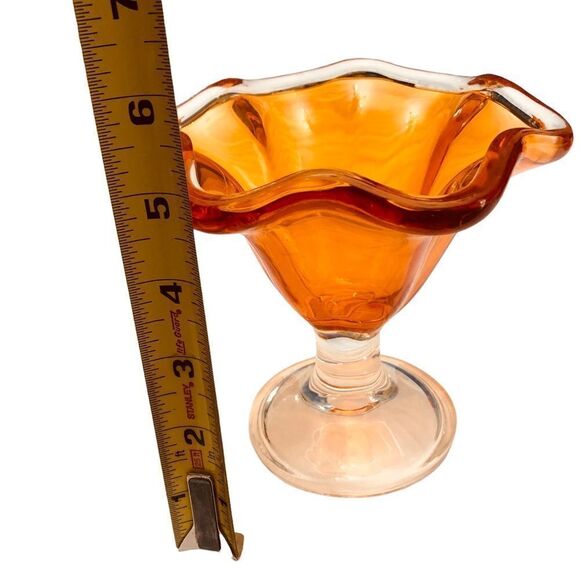 Set-6 Martini Margarita Dessert Ruffles Edges Hard Glass Plastic Outdoor/Indoor - Picture 7 of 9